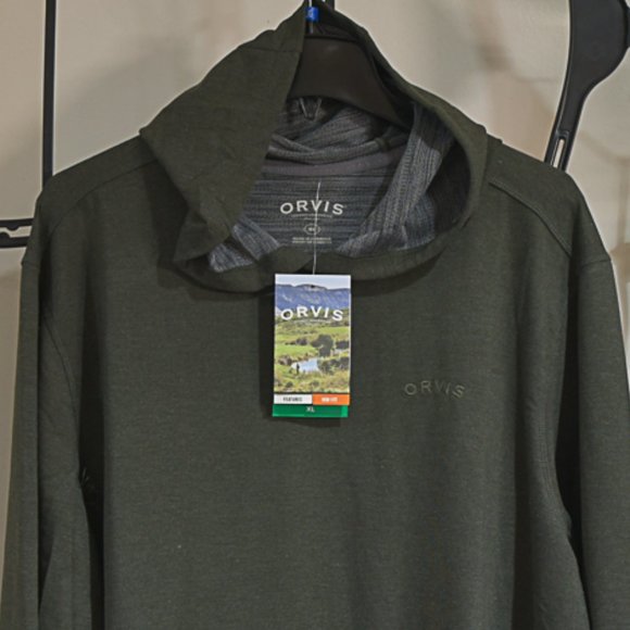 Orvis men Northpoint pullover hoodie XL XXL L M in GREEN - Picture 4 of 10